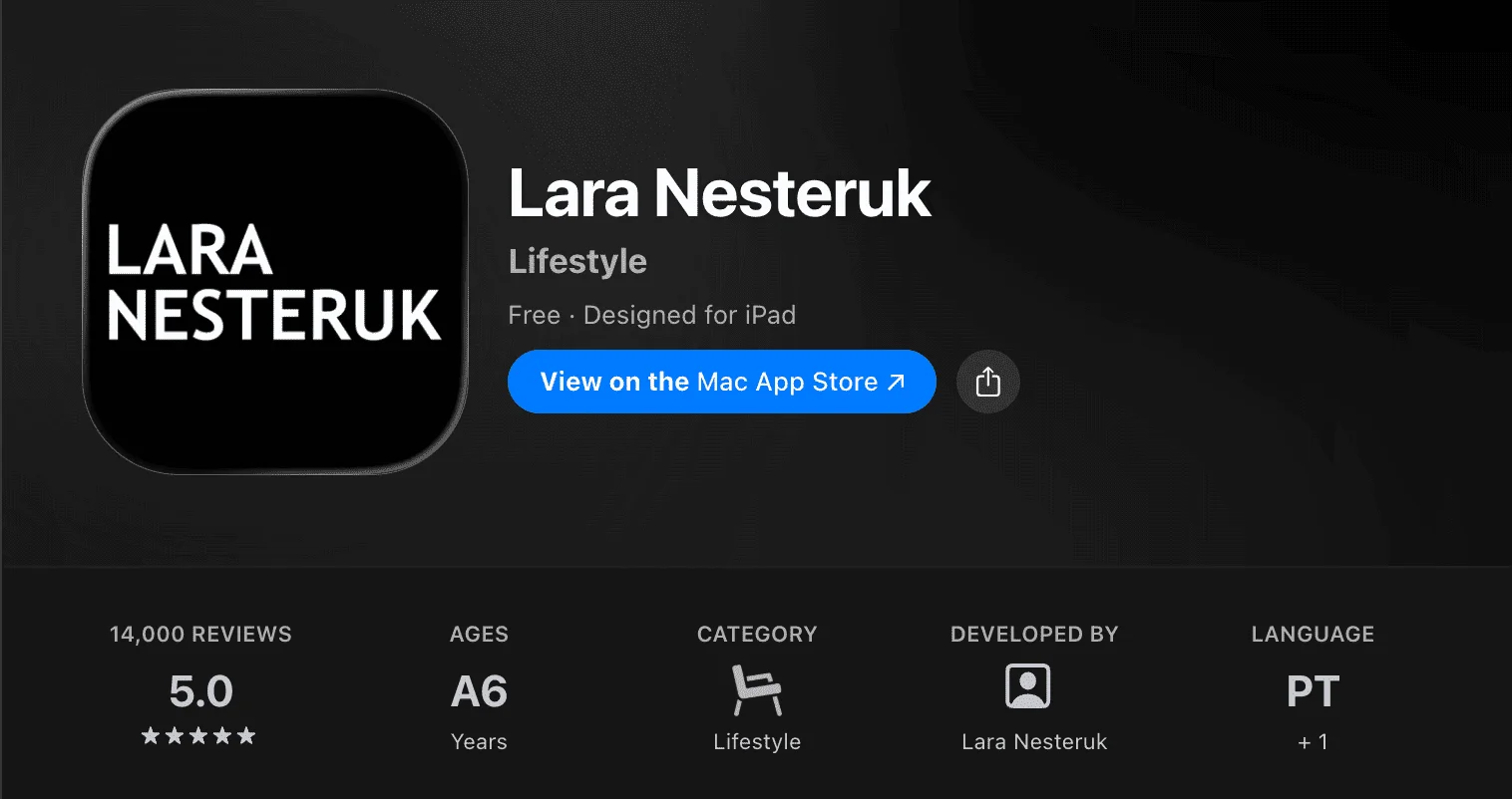 Avaliação na loja de apps 2