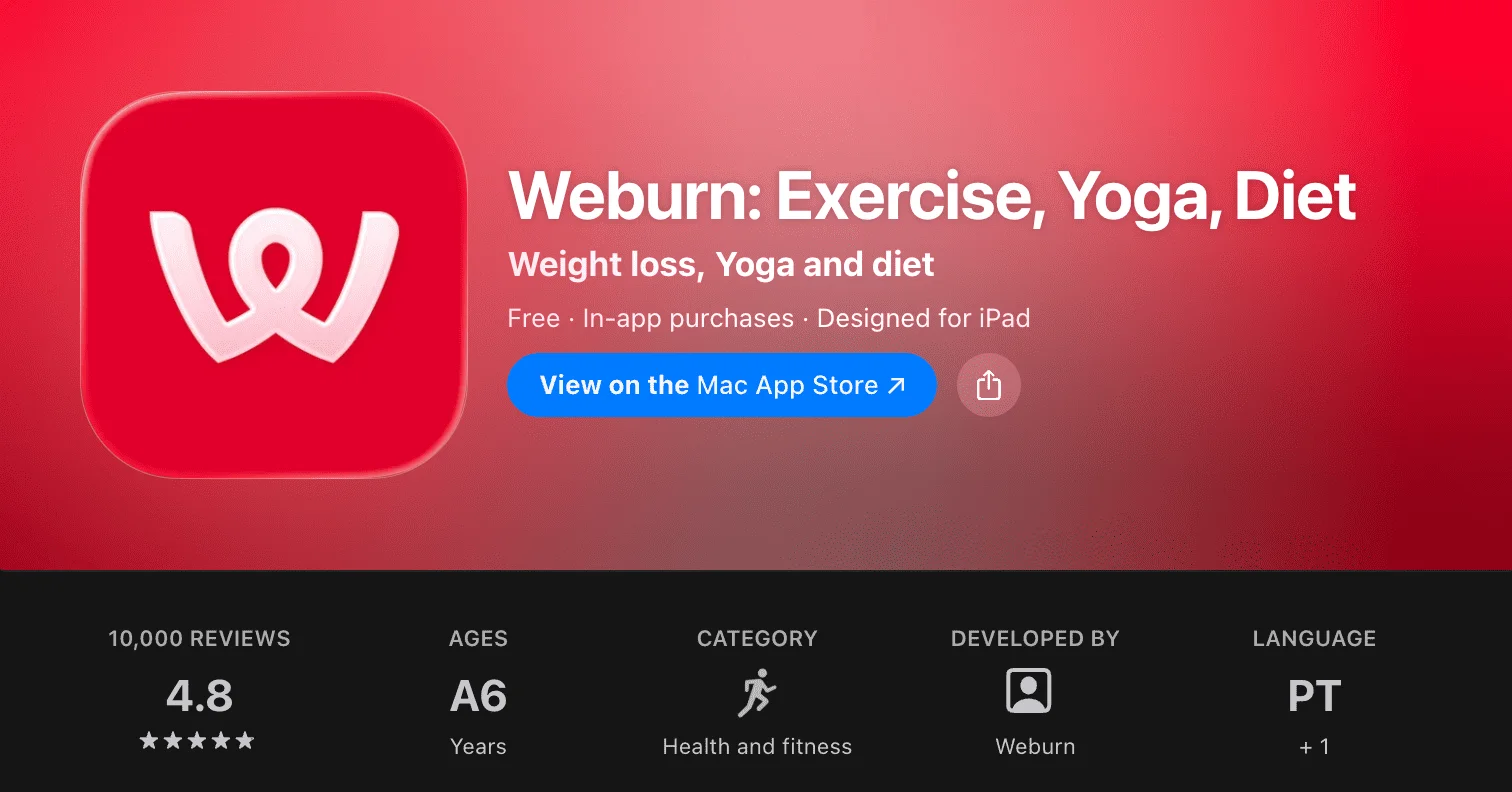 Avaliação na loja de apps 4