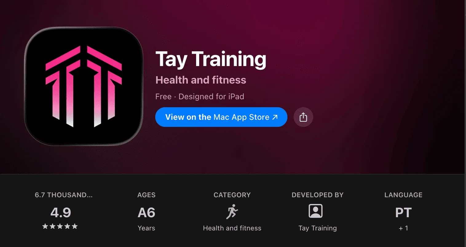 Avaliação na loja de apps 6